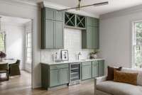 Wet Bar in the Keeping room- great for casual entertaining!