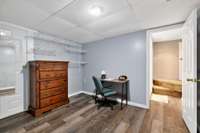Downstairs bedroom 3 office with walk in closet.