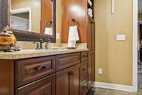 Designer fixtures and lots of storage!