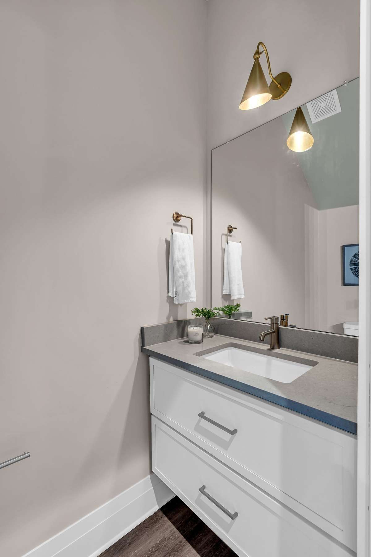 Half Bathroom with Floating Vanity