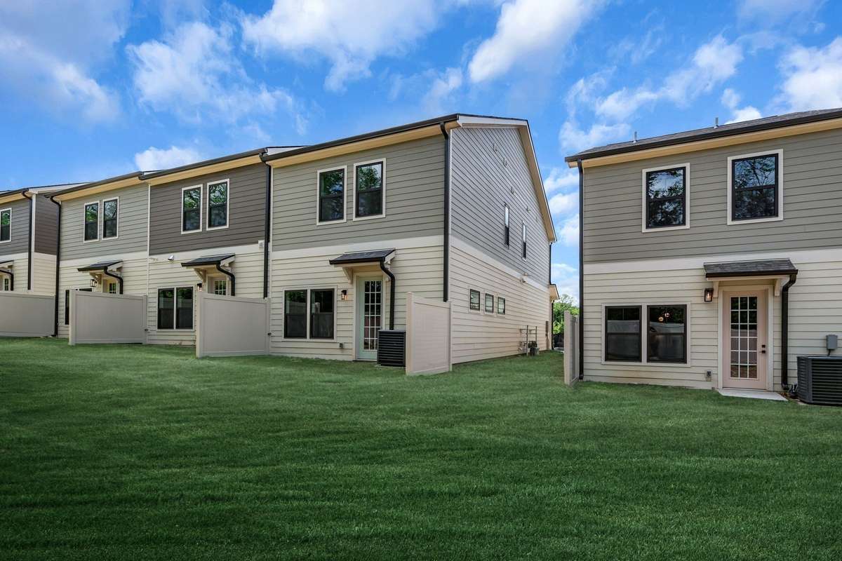 Backyards of the Aspen with the upgrade option of a fenced in 20' by 24' yard
