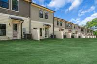 Backyards of the Aspen with the upgrade option of a fenced in 20' by 24' yard