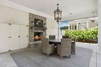 Dining area off formal garden