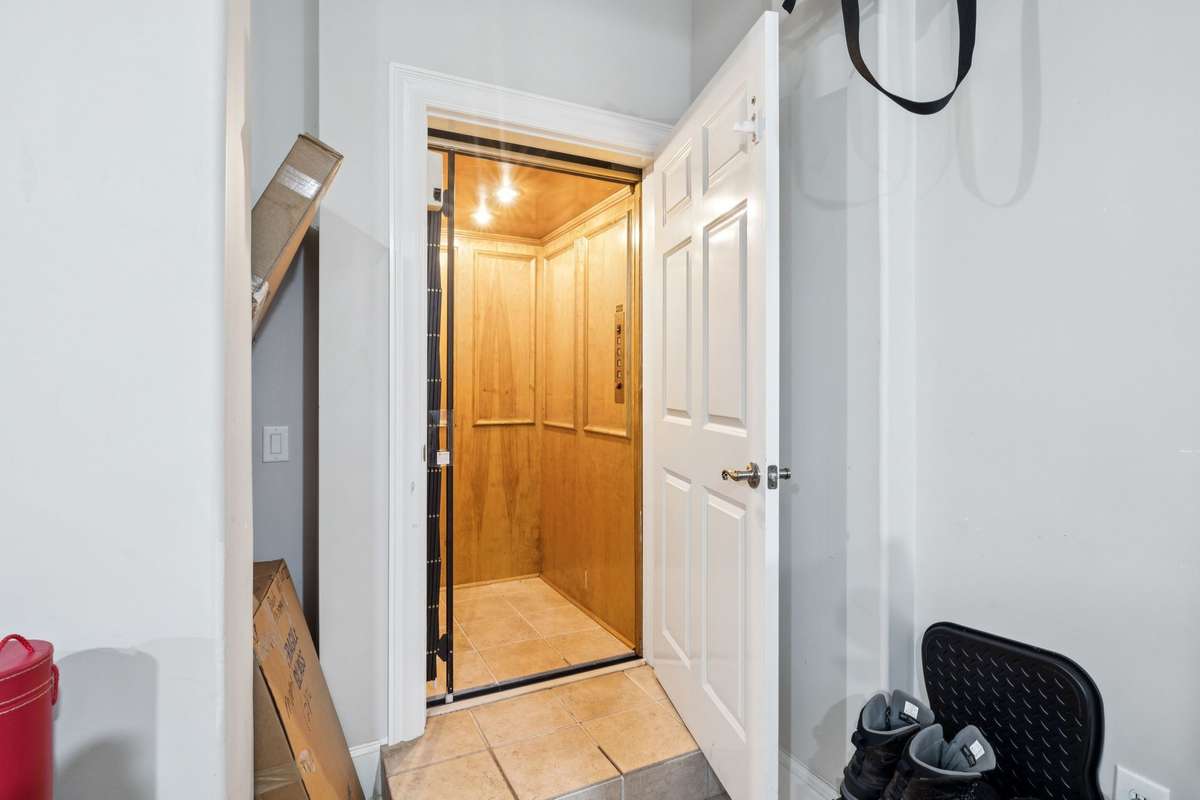 Elevator located in the basement on the first floor right off the 3-car garage
