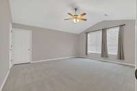 Huge second floor bonus room with high ceilig.