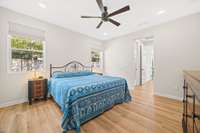 Primary Bedroom with walk-in closet and NO carpet!