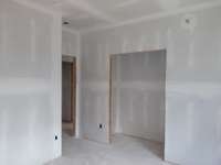 Drywall is in! Notice large closet.