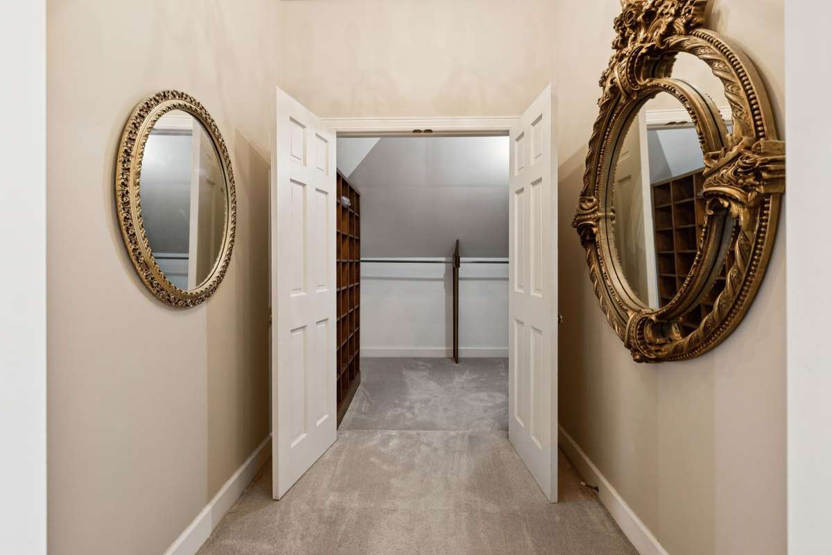Closet with built-ins.