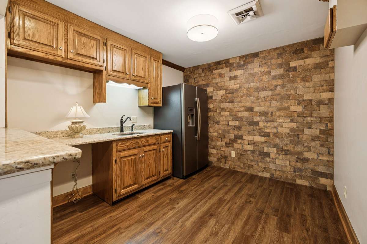 Basement kitchen.