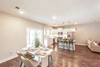 An open layout makes hosting dinners or holiday celebrations comfortable and inviting.