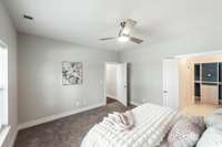 A thoughtfully designed layout makes this primary suite the perfect place to relax and unwind.