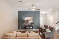 With its generous size, this living space is ideal for cozy evenings, movie nights, or hosting friends.