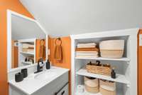 Full bathroom #2, upstairs next to primary bedroom.