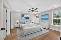 Virtually staged Primary Suite