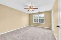 The Primary bedroom is located upstairs.