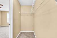 The walk in closet in the Primary.