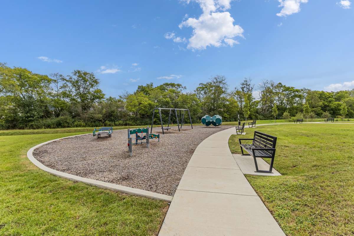 Neighborhood sidewalks and a fun playground for the kiddos!