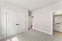 Guest Room 3 with private bath.
Photo is of actual Home.