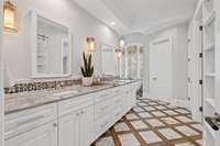 A private sanctuary with heated floors in the bath—luxury at its finest.