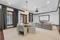 Your private theater awaits—grab the popcorn and enjoy movie nights in this state-of-the-art media room.