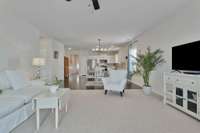 View from Living Room into Breakfast Room and Kitchen Area.