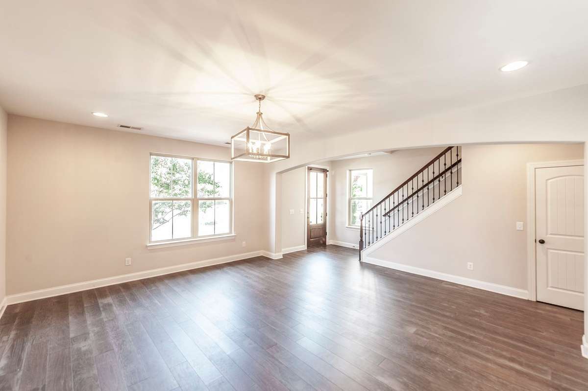 Great Room.  Beveled door.