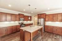 Lots of storage in this roomy kitchen