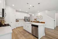 Large walk in pantry in kitchen.