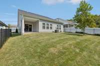 Fenced in back yard.