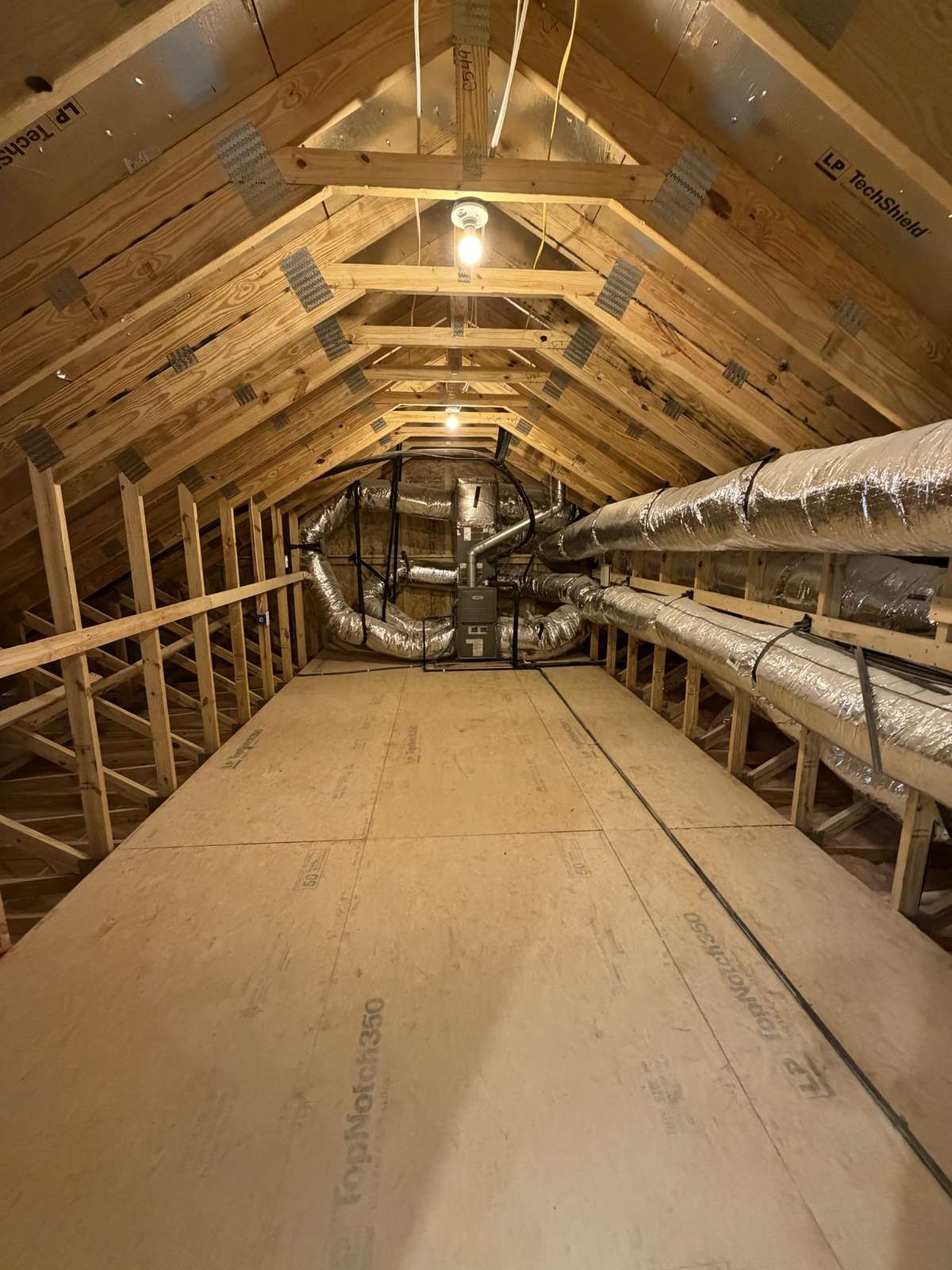 Extra large upstairs walk-in storage area