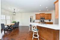 Kitchen has eat in breakfast area with a full wall of windows for loads of light