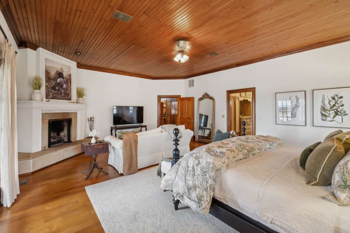 Primary Suite has a nice gas fireplace for those cozy nights in