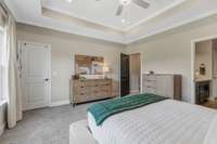 2 walk in closests and a custom trey ceiling