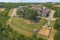 community amenities, including the community garden and dog park