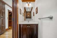 Half bath on main level.