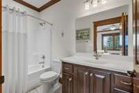 Full bathroom in bedroom three.