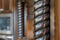 Detailed view of the extensive woodwork throughout the home.