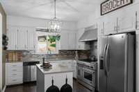 The first half of the kitchen.