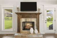 Get ready for cooler temps and enjoy the gas fireplace this winter. The fireplace is the focal point of the living room. Plenty of natural light through the windows.