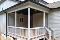 Well Lit Covered Deck w/ Remote Controlled Ceiling Fan.