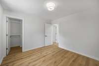 All bedrooms have large closets.