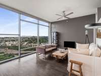 Largest living space on the glass for 1 Beds in the building