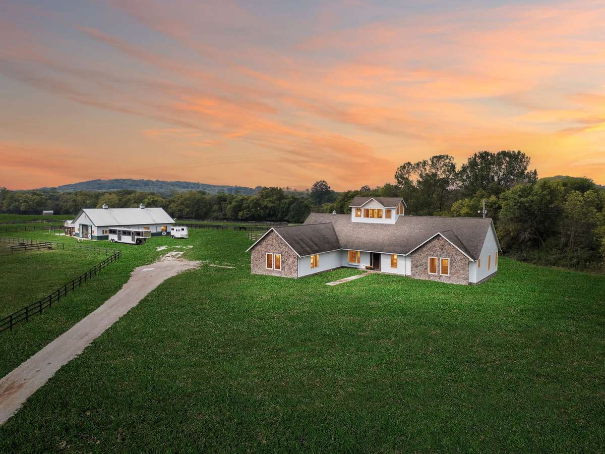 Main 3,500 sq. ft. home and Morton barn