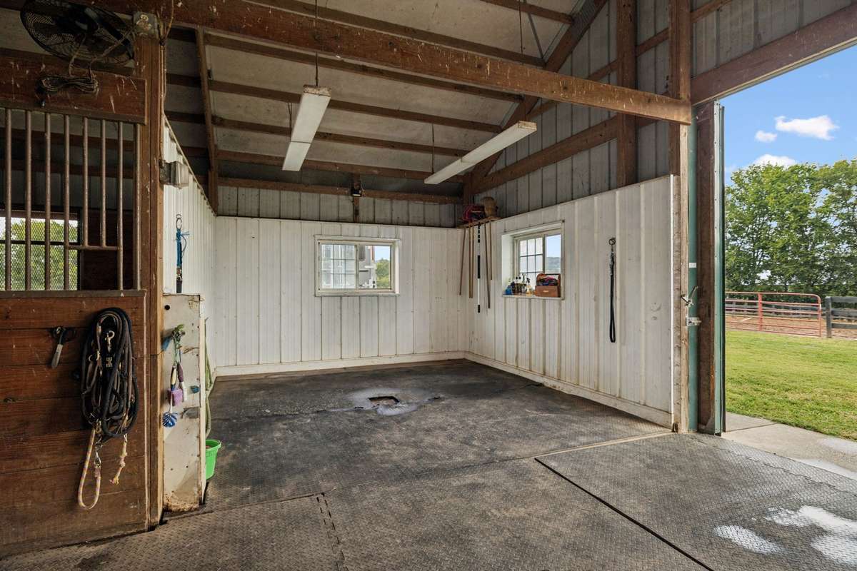 Wash area in Morton Barn