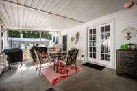 Covered patio right off of dining room