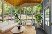 Another view of staged screened porch