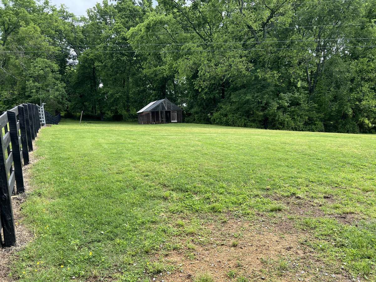 This fenced area by the green barn also has a large Amish made chicken coop with electricity and water and an attached 16x20 run for all your chicken needs which conveys with the property.