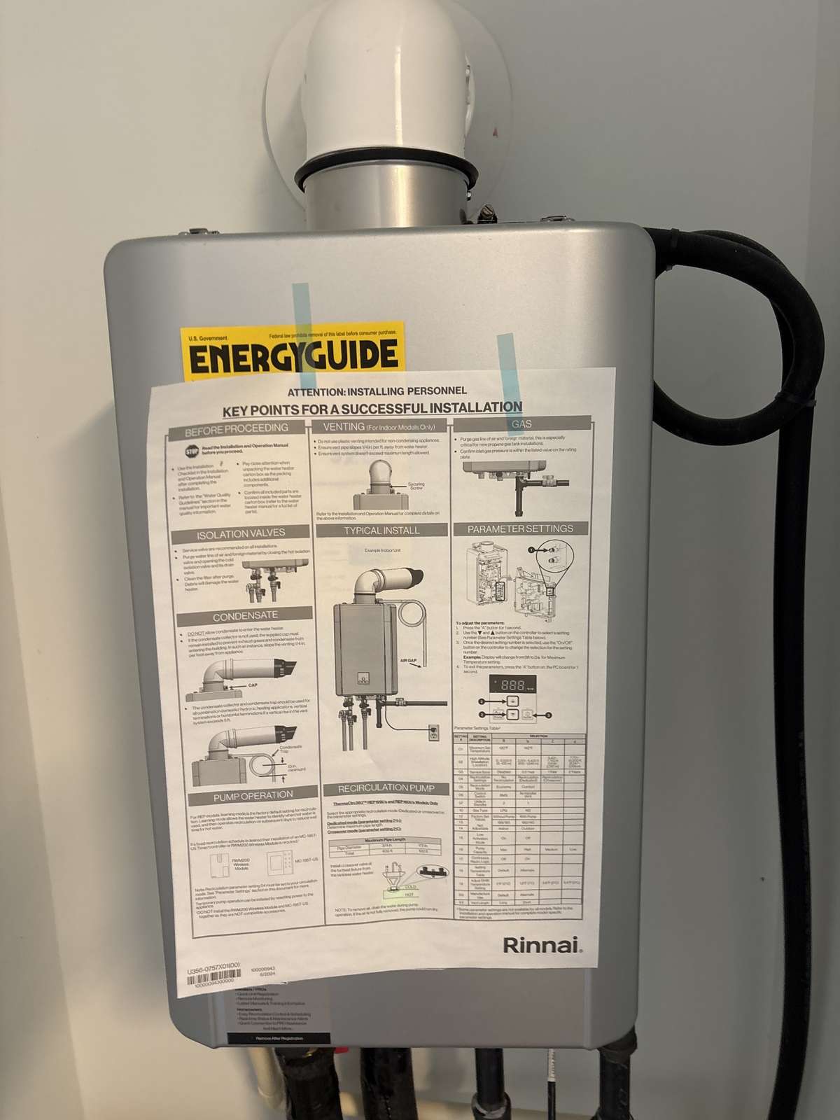 Tankless, Gas Water Heater