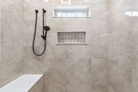 Custom tile shower in primary bath