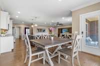 Breakfast nook, in eat-in kitchen - Virtually staged to show furniture placement options